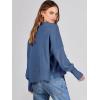 imageANRABESS Womens Oversized Crewneck Cropped Sweaters Long Batwing Sleeve Side Slit Ribbed Knit Pullover Tops 2024 Fall TrendyBlue