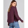 imageANRABESS Womens Oversized Crewneck Cropped Sweaters Long Batwing Sleeve Side Slit Ribbed Knit Pullover Tops 2024 Fall TrendyBurgundy