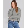 imageANRABESS Womens Oversized Crewneck Cropped Sweaters Long Batwing Sleeve Side Slit Ribbed Knit Pullover Tops 2024 Fall TrendyGrey