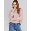imageANRABESS Womens Oversized Crewneck Cropped Sweaters Long Batwing Sleeve Side Slit Ribbed Knit Pullover Tops 2024 Fall TrendyPink