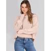 imageANRABESS Womens Oversized Crewneck Cropped Sweaters Long Batwing Sleeve Side Slit Ribbed Knit Pullover Tops 2024 Fall TrendyPink Khaki