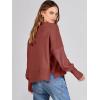 imageANRABESS Womens Oversized Crewneck Cropped Sweaters Long Batwing Sleeve Side Slit Ribbed Knit Pullover Tops 2024 Fall TrendyRust