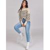 imageANRABESS Womens Oversized Crewneck Cropped Sweaters Long Batwing Sleeve Side Slit Ribbed Knit Pullover Tops 2024 Fall TrendyStripe Apricot Black