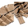 imageANRABESS Womens Oversized Crewneck Cropped Sweaters Long Batwing Sleeve Side Slit Ribbed Knit Pullover Tops 2024 Fall TrendyStripe Brown Black