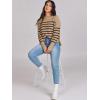 imageANRABESS Womens Oversized Crewneck Cropped Sweaters Long Batwing Sleeve Side Slit Ribbed Knit Pullover Tops 2024 Fall TrendyStripe Brown Black