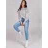 imageANRABESS Womens Oversized Crewneck Cropped Sweaters Long Batwing Sleeve Side Slit Ribbed Knit Pullover Tops 2024 Fall TrendyStripe Grey White