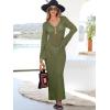 imageANRABESS Womens Swimsuit Swim Crochet Cover Up 2025 Summer Knit Bathing Suit Sexy Swimwears Vacation Bodycon Beach DressArmy Green
