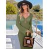imageANRABESS Womens Swimsuit Swim Crochet Cover Up 2025 Summer Knit Bathing Suit Sexy Swimwears Vacation Bodycon Beach DressArmy Green