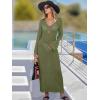 imageANRABESS Womens Swimsuit Swim Crochet Cover Up 2025 Summer Knit Bathing Suit Sexy Swimwears Vacation Bodycon Beach DressArmy Green