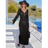 imageANRABESS Womens Swimsuit Swim Crochet Cover Up 2025 Summer Knit Bathing Suit Sexy Swimwears Vacation Bodycon Beach DressBlack
