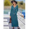 imageANRABESS Womens Swimsuit Swim Crochet Cover Up 2025 Summer Knit Bathing Suit Sexy Swimwears Vacation Bodycon Beach DressCyan