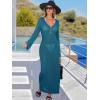 imageANRABESS Womens Swimsuit Swim Crochet Cover Up 2025 Summer Knit Bathing Suit Sexy Swimwears Vacation Bodycon Beach DressCyan