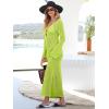 imageANRABESS Womens Swimsuit Swim Crochet Cover Up 2025 Summer Knit Bathing Suit Sexy Swimwears Vacation Bodycon Beach DressGreen
