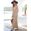 imageANRABESS Womens Swimsuit Swim Crochet Cover Up 2025 Summer Knit Bathing Suit Sexy Swimwears Vacation Bodycon Beach DressKhaki