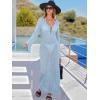 imageANRABESS Womens Swimsuit Swim Crochet Cover Up 2025 Summer Knit Bathing Suit Sexy Swimwears Vacation Bodycon Beach DressLight Blue