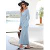 imageANRABESS Womens Swimsuit Swim Crochet Cover Up 2025 Summer Knit Bathing Suit Sexy Swimwears Vacation Bodycon Beach DressLight Blue
