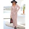 imageANRABESS Womens Swimsuit Swim Crochet Cover Up 2025 Summer Knit Bathing Suit Sexy Swimwears Vacation Bodycon Beach DressLight Pink