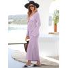 imageANRABESS Womens Swimsuit Swim Crochet Cover Up 2025 Summer Knit Bathing Suit Sexy Swimwears Vacation Bodycon Beach DressLight Purple