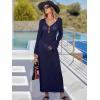 imageANRABESS Womens Swimsuit Swim Crochet Cover Up 2025 Summer Knit Bathing Suit Sexy Swimwears Vacation Bodycon Beach DressNavy Blue