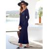 imageANRABESS Womens Swimsuit Swim Crochet Cover Up 2025 Summer Knit Bathing Suit Sexy Swimwears Vacation Bodycon Beach DressNavy Blue