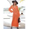 imageANRABESS Womens Swimsuit Swim Crochet Cover Up 2025 Summer Knit Bathing Suit Sexy Swimwears Vacation Bodycon Beach DressOrange
