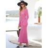 imageANRABESS Womens Swimsuit Swim Crochet Cover Up 2025 Summer Knit Bathing Suit Sexy Swimwears Vacation Bodycon Beach DressRose