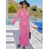 imageANRABESS Womens Swimsuit Swim Crochet Cover Up 2025 Summer Knit Bathing Suit Sexy Swimwears Vacation Bodycon Beach DressRose