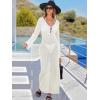 imageANRABESS Womens Swimsuit Swim Crochet Cover Up 2025 Summer Knit Bathing Suit Sexy Swimwears Vacation Bodycon Beach DressWhite