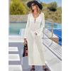 imageANRABESS Womens Swimsuit Swim Crochet Cover Up 2025 Summer Knit Bathing Suit Sexy Swimwears Vacation Bodycon Beach DressWhite
