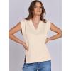 imageANRABESS Womens V Neck Sweater Vest Oversized Sleeveless Tops Casual Ribbed Knit Loose 2025 Summer Tank Top Outfits ClothesBeige