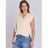 imageANRABESS Womens V Neck Sweater Vest Oversized Sleeveless Tops Casual Ribbed Knit Loose 2025 Summer Tank Top Outfits ClothesBeige