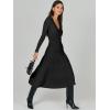 imageANRABESS Womens Wrap Midi Sweater Dresses Long Sleeve V Neck Bodycon High Waist Ribbed Knit Pleated ALine Dress 2024 TrendyBlack