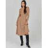 imageANRABESS Womens Wrap Midi Sweater Dresses Long Sleeve V Neck Bodycon High Waist Ribbed Knit Pleated ALine Dress 2024 TrendyLight Camel