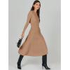 imageANRABESS Womens Wrap Midi Sweater Dresses Long Sleeve V Neck Bodycon High Waist Ribbed Knit Pleated ALine Dress 2024 TrendyLight Camel