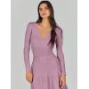 imageANRABESS Womens Wrap Midi Sweater Dresses Long Sleeve V Neck Bodycon High Waist Ribbed Knit Pleated ALine Dress 2024 TrendyPurple