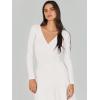 imageANRABESS Womens Wrap Midi Sweater Dresses Long Sleeve V Neck Bodycon High Waist Ribbed Knit Pleated ALine Dress 2024 TrendyWhite