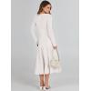 imageANRABESS Womens Wrap Midi Sweater Dresses Long Sleeve V Neck Bodycon High Waist Ribbed Knit Pleated ALine Dress 2024 TrendyWhite