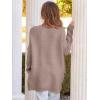 imageANRABESS Women 2024 Casual Oversized Long Batwing Sleeve Crewneck Spilt High Low Knit Tunic Pullover Sweater Trendy OutfitsAlmond
