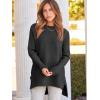 imageANRABESS Women 2024 Casual Oversized Long Batwing Sleeve Crewneck Spilt High Low Knit Tunic Pullover Sweater Trendy OutfitsBlack