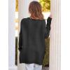 imageANRABESS Women 2024 Casual Oversized Long Batwing Sleeve Crewneck Spilt High Low Knit Tunic Pullover Sweater Trendy OutfitsBlack