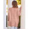 imageANRABESS Women 2024 Casual Oversized Long Batwing Sleeve Crewneck Spilt High Low Knit Tunic Pullover Sweater Trendy OutfitsPink