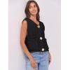 imageANRABESS Women Chunky Knit Sweater Vest Button Down Casual Sleeveless Cardigan with Pockets Spring Trendy Outfits 2025Black