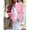 imageANRABESS Women Chunky Knit Sweater Vest Button Down Casual Sleeveless Cardigan with Pockets Spring Trendy Outfits 2025Pink