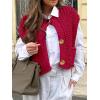 imageANRABESS Women Chunky Knit Sweater Vest Button Down Casual Sleeveless Cardigan with Pockets Spring Trendy Outfits 2025Red