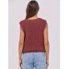 imageANRABESS Women Chunky Knit Sweater Vest Button Down Casual Sleeveless Cardigan with Pockets Spring Trendy Outfits 2025Rust