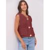 imageANRABESS Women Chunky Knit Sweater Vest Button Down Casual Sleeveless Cardigan with Pockets Spring Trendy Outfits 2025Rust