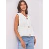 imageANRABESS Women Chunky Knit Sweater Vest Button Down Casual Sleeveless Cardigan with Pockets Spring Trendy Outfits 2025White