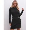 imageANRABESS Women Long Sleeve Casual Buttons Knit Bodycon Short Sweater Dress 2025 FallBlack