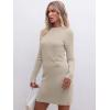 imageANRABESS Women Long Sleeve Casual Buttons Knit Bodycon Short Sweater Dress 2025 FallKhaki