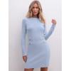 imageANRABESS Women Long Sleeve Casual Buttons Knit Bodycon Short Sweater Dress 2025 FallLight Blue